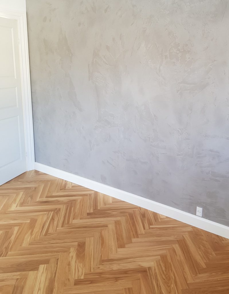 microcement wall - Scandinavian style