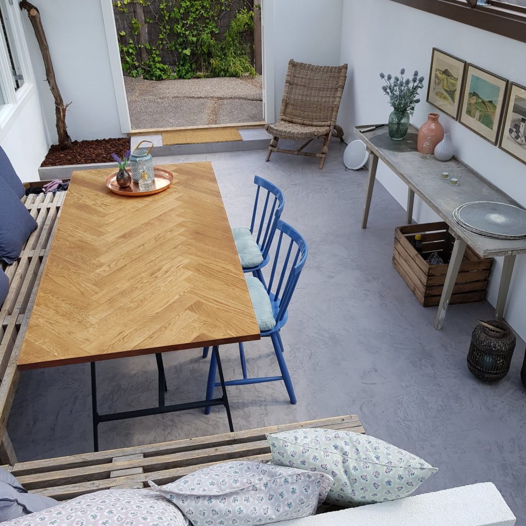 microcement floor - Scandinavian style